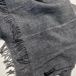 Eileen Fisher Charcoal Fringe Wrap